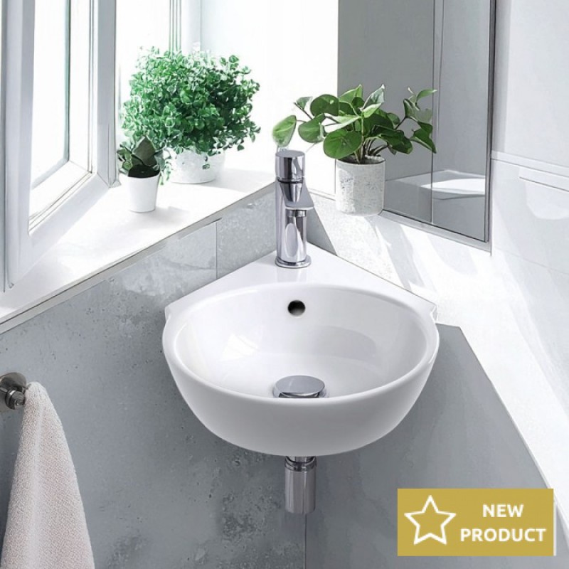 BIANCO CERAMICA NOOK, ΚΡΕΜΑΣΤΟΣ ΠΟΡΣΕΛΑΝΙΝΟΣ ΝΙΠΤΗΡΑΣ, WHITE, 29.5x31.5 CM, 33920-300