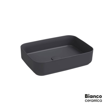 BIANCO CERAMICA PUNTO, ΕΠΙΤΡΑΠΕΖΙΟΣ ΝΙΠΤΗΡΑΣ, ΑNTHACITE MATT, 50x36 CM, 34050-421