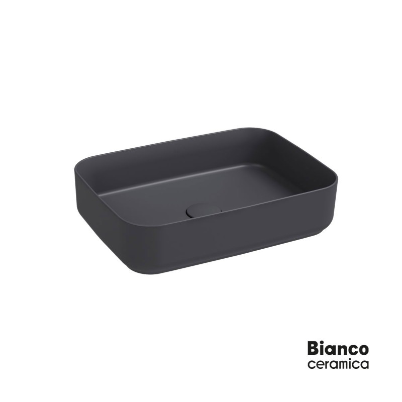 BIANCO CERAMICA PUNTO, ΕΠΙΤΡΑΠΕΖΙΟΣ ΝΙΠΤΗΡΑΣ, ΑNTHACITE MATT, 50x36 CM, 34050-421