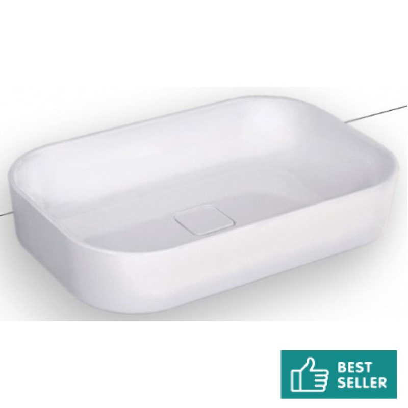 BIANCO CERAMICA CENTRO, ΕΠΙΤΡΑΠΕΖΙΟΣ ΠΟΡΣΕΛΑΝΑΤΟΣ ΝΙΠΤΗΡΑΣ, 60x40 CM,  ΛΕΚΟΣ, 34060-300