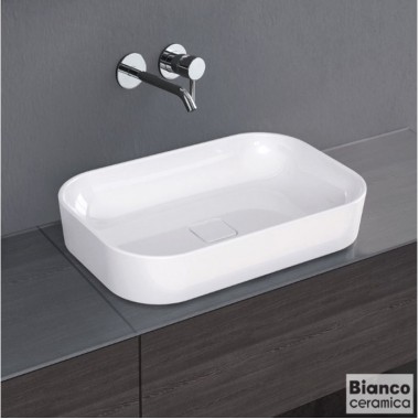 BIANCO CERAMICA CENTRO, ΕΠΙΤΡΑΠΕΖΙΟΣ ΠΟΡΣΕΛΑΝΑΤΟΣ ΝΙΠΤΗΡΑΣ, 60x40 CM,  ΛΕΚΟΣ, 34060-300