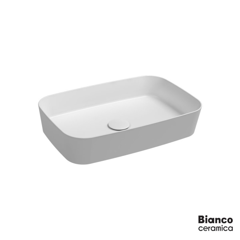BIANCO CERAMICA PUNTO, ΕΠΙΤΡΑΠΕΖΙΟΣ ΝΙΠΤΗΡΑΣ, 60x38 CM, WHITE MATT, 34061-301