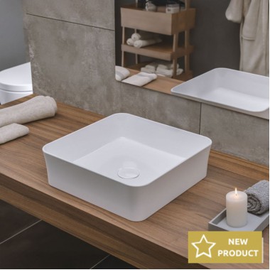 BIANCO CERAMICA YORK, ΕΠΙΤΡΑΠΕΖΙΟΙ ΠΟΡΣΕΛΑΝΑΤΟΙ ΝΙΠΤΗΡΕΣ, 38,5x38.5 CM, 34770-300