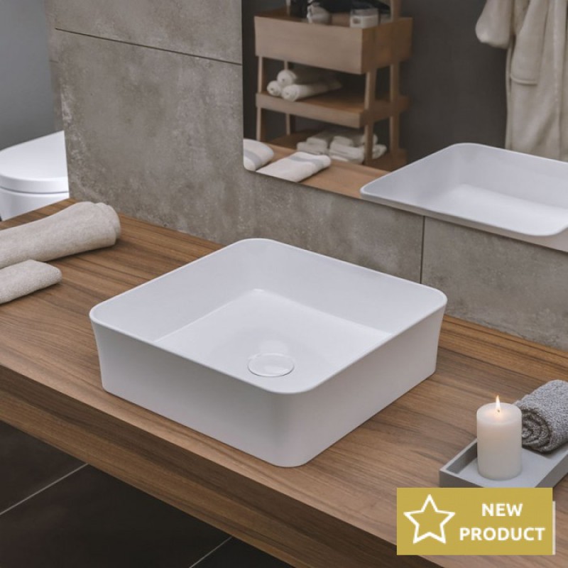 BIANCO CERAMICA YORK, ΕΠΙΤΡΑΠΕΖΙΟΙ ΠΟΡΣΕΛΑΝΑΤΟΙ ΝΙΠΤΗΡΕΣ, 38,5x38.5 CM, 34770-300