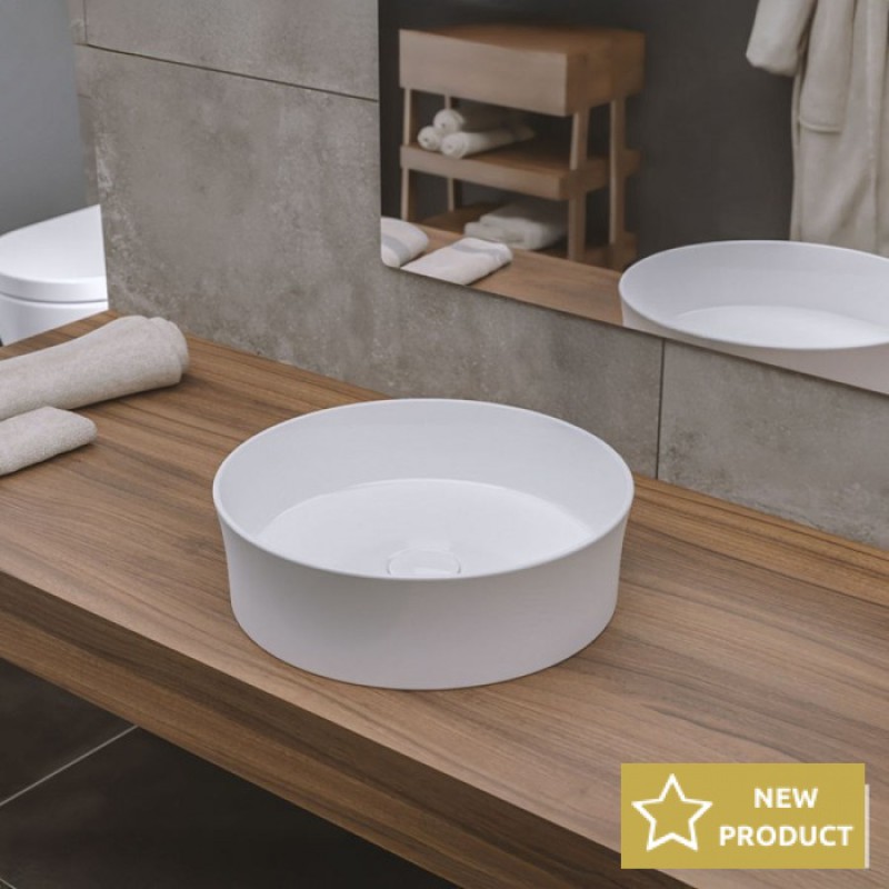 BIANCO CERAMICA ELVIRA, ΕΠΙΤΡΑΠΕΖΙΟΣ ΠΟΡΣΕΛΑΝΙΝΟΣ ΝΙΠΤΗΡΑΣ, WHITE, 38 CM, 34780-300