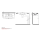 BIANCO CERAMICA URBAN 35, Πορσελάνινος Νιπτήρας με 1 Οπή, 80 x 35 cm, 35080-300