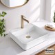 BIANCO CERAMICA RONA, ΕΠΙΤΡΑΠΕΖΙΟΣ ΠΟΡΣΕΛΑΝΑΤΟΣ ΝΙΠΤΗΡΑΣ, 45x45 CM, ΛΕΥΚΟΣ, 35980-300