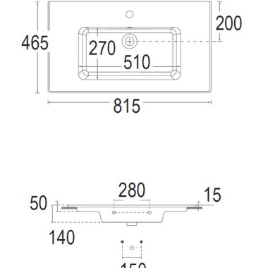 BIANCO CERAMICA FLAT 46 ΝΙΠΤΗΡΑΣ ΠΟΡΣΕΛΑΝΑΤΟΣ, 36080-300