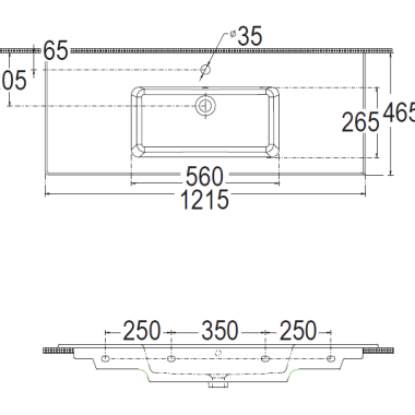 BIANCO CERAMICA FLAT 46 ΝΙΠΤΗΡΑΣ ΠΟΡΣΕΛΑΝΑΤΟΣ, 36121-300