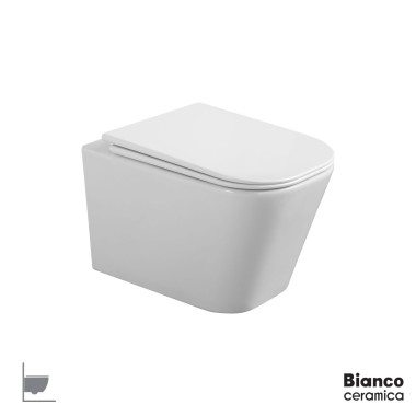 BIANCO CERAMICA ALBA AL 110, TORNADO, ΚΡΕΜΑΣΤΗ ΛΕΚΑΝΗ, ΚΑΛΥΜΜΑ SLIM SOFT CLOSE,  49 CM, AL 11000SC-300