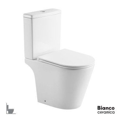 BIANCO CERAMICA AMELIA AM 120, ΚΑΤΩΣΤΟΜΙΑ ΛΕΚΑΝΗ, ΚΑΛΥΜΜΑ SLIM SOFT CLOSE, RIMLESS, AM 12000SC-300