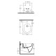 BIANCO CERAMICA REMO RM 110, ΚΡΕΜΑΣΤΟ ΜΠΙΝΤΕ, 53 CM, LNB 53-300
