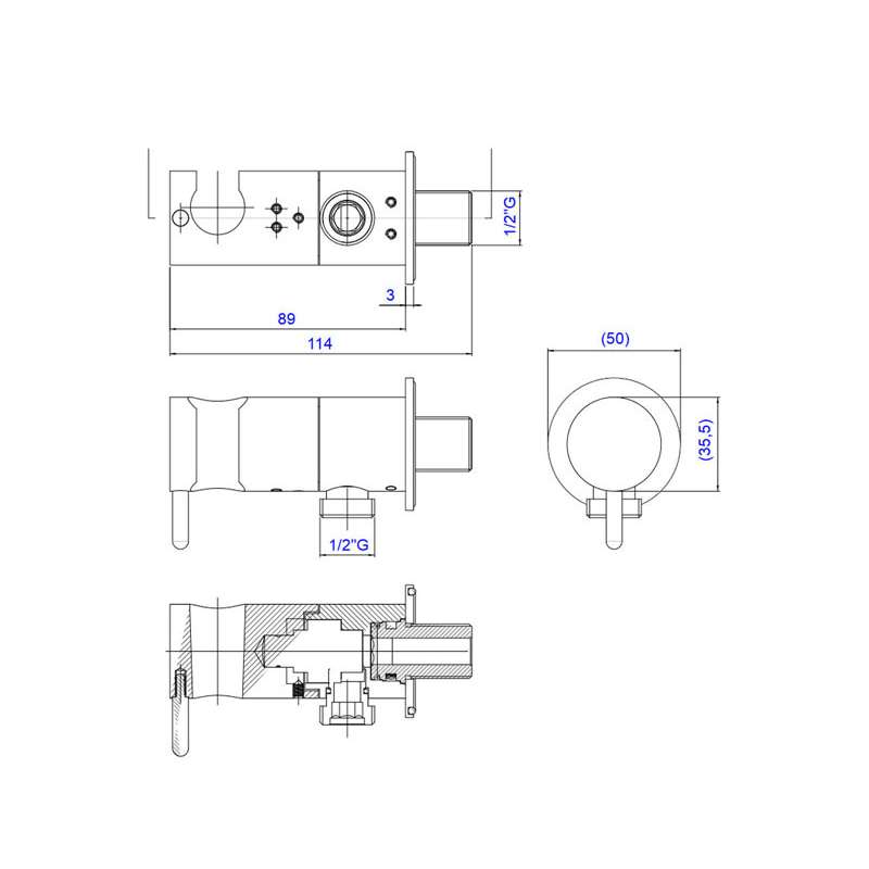 La Torre Flush1 Ντουζάκι Υγιεινής - Μπιντέ Black Matt E136004-400