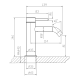 CORA COSMO 316L 316 ΜΠΑΤΑΡΙΑ ΝΙΠΤΗΡΟΣ BLACK BRUSHED (PVD), 6111-411