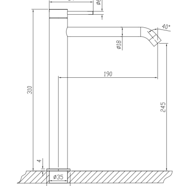 CORA COSMO 316L ΨΗΛΗ ΜΠΑΤΑΡΙΑ ΝΙΠΤΗΡΟΣ, INOX BRUSHED, 6113-111