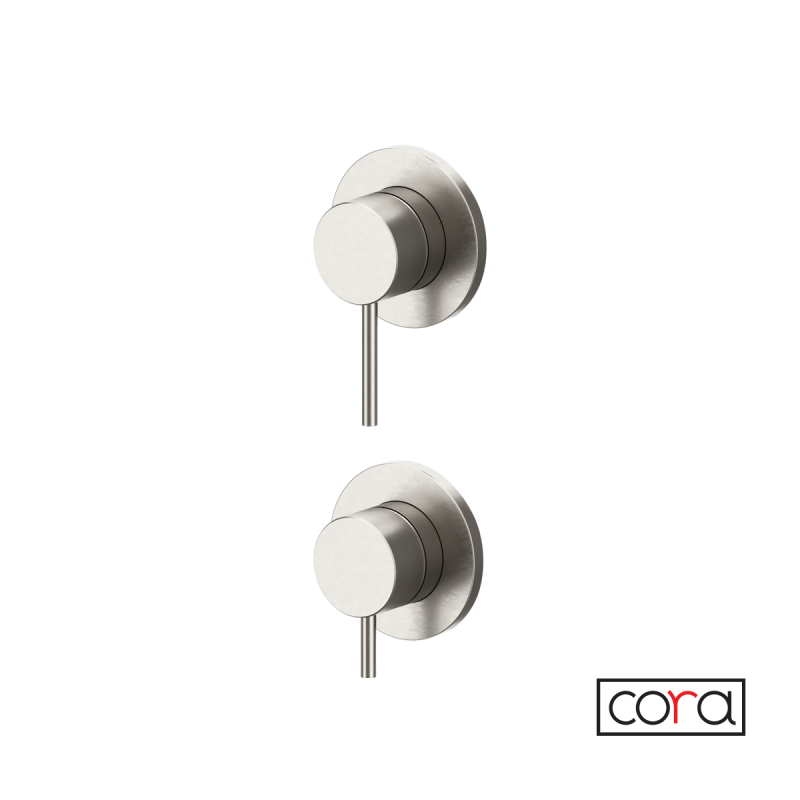 CORA COSMO 316L ΜΙΚΤΗΣ ΕΝΤΟΙΧΙΣΜΟΥ 2/3 ΕΞΟΔΩΝ, INOX BRUSHED, 6150-111 + 6150-111 + 6151-111