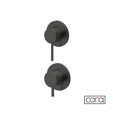 CORA COSMO 316L ΜΙΚΤΗΣ ΕΝΤΟΙΧΙΣΜΟΥ ΝΤΟΥΣ 2 ΟΠΩΝ BLACK BRUSHED (PVD), 6150-411+ 6151-411