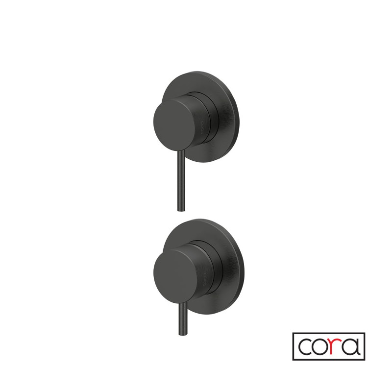 CORA COSMO 316L ΜΙΚΤΗΣ ΕΝΤΟΙΧΙΣΜΟΥ ΝΤΟΥΣ 2 ΟΠΩΝ BLACK BRUSHED (PVD), 6150-411+ 6151-411