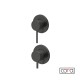 CORA COSMO 316L ΜΙΚΤΗΣ ΕΝΤΟΙΧΙΣΜΟΥ ΝΤΟΥΣ 2 ΟΠΩΝ BLACK BRUSHED (PVD), 6150-411+ 6151-411