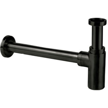 Cora Cosmo 316L, Σιφών με Αποσπώμενο Πώμα Καθαρισμού, Black Bruhsed PVD, IN200-411