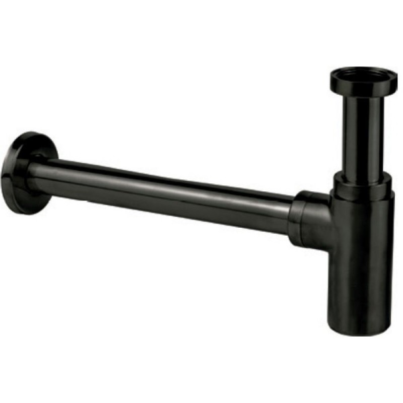 Cora Cosmo 316L, Σιφών με Αποσπώμενο Πώμα Καθαρισμού, Black Bruhsed PVD, IN200-411