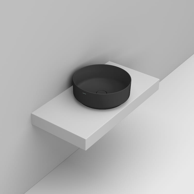 Ceramica Dolomite Νoemi Round Vessel, Επιτραπέζιος Νιπτήρας, Φ44 cm, Black Matt, D310581