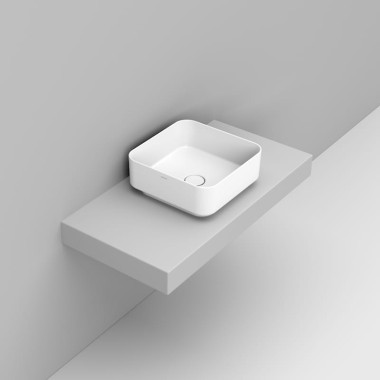 Ceramica Dolomite Noemi Square Vessel, Eπιτραπέζιος Νιπτήρας, 40X40 cm, White, D311701