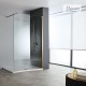 DEVON IWIS WALK-IN, ΚΑΜΠΙΝΑ ΣΤΑΘΕΡΟ ΚΡΥΣΤΑΛΛΟ, CLEAN GLASS, (5 ΔΙΑΣΤΑΣΕΙΣ), BRONZE BRUSHED PVD, 100(96-98), Ύψος: 2 M, IW 100C-221