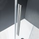 DEVON FLOW CORNER ENTRY, ΚΑΜΠΙΝΑ ΝΤΟΥΣ ΤΕΤΡΑΓΩΝΗ Clean Glass, 80x90 cm, Ύψος: 195 cm