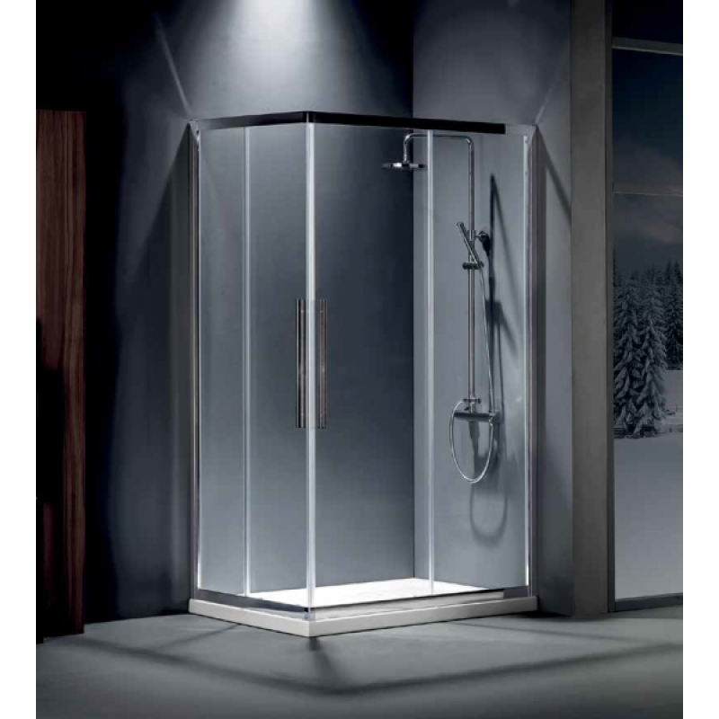 DEVON ELLI CORNER ENTRY, ΤΕΤΡΑΓΩΝΗ ΚΑΜΠΙΝΑ ΝΤΟΥΖΙΕΡΑΣ, 2 ΣΤΑΘΕΡΑ + 2 ΣΥΡΟΜΕΝΑ ΦΥΛΛΑ, 90x90 (87.5-89 x 87.5-89), ΥΨΟΣ: 200 CM, CL 90C-100