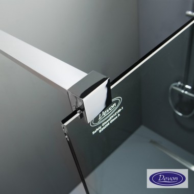 DEVON IWIS WALK-IN, ΚΑΜΠΙΝΑ ΣΤΑΘΕΡΟ ΚΡΥΣΤΑΛΛΟ, CLEAN GLASS, CHROME, 100 (97-99), ΎΨΟΣ: 200 CM, IW 100C-100