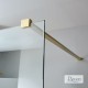 DEVON IWIS WALK-IN, ΚΑΜΠΙΝΑ ΣΤΑΘΕΡΟ ΚΡΥΣΤΑΛΛΟ, CLEAN GLASS, GOLD BRUSHED PVD, 140 (136-138) CM, 'ΥΨΟΣ: 2 M, IW 140C-211