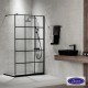 DEVON IWIS DECOR WALK-IN, ΚΑΜΠΙΝΑ ΣΤΑΘΕΡΟ ΚΡΥΣΤΑΛΛΟ, CLEAN GLASS, BLACK MATT, 90 (87-89), ΎΨΟΣ: 200 CM, IW 90DC-400