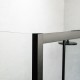 DEVON FLOW SLIDER 1+1, ΚΑΜΠΙΝΑ 1 ΣΤΑΘΕΡΟ ΚΑΙ 1 ΣΥΡΟΜΕΝΟ, CLEAN GLASS, BLACK MATT, 100 (97-101) CM, ΎΨΟΣ: 195 CM, SLF 100C-400