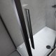 DEVON FLOW SLIDER 1+1, ΚΑΜΠΙΝΑ 1 ΣΤΑΘΕΡΟ ΚΑΙ 1 ΣΥΡΟΜΕΝΟ, CLEAN GLASS, BLACK MATT, 100 (97-101) CM, ΎΨΟΣ: 195 CM, SLF 100C-400