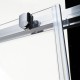 DEVON FLOW SLIDER 2+2, ΚΑΜΠΙΝΑ ΣΤΑΘΕΡΟ ΚΡΥΣΤΑΛΛΟ, CLEAN GLASS, CHROME, 160x195 CM, SLF2F 160C-100