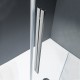 DEVON FLOW SLIDER 2+2, ΚΑΜΠΙΝΑ ΣΤΑΘΕΡΟ ΚΡΥΣΤΑΛΛΟ, CLEAN GLASS, CHROME, 160x195 CM, SLF2F 160C-100