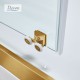 DEVON SLIDER 1+1. ΚΑΜΠΙΝΑ ΝΤΟΥΖΙΕΡΑΣ 1 ΣΤΑΘΕΡΟ ΚΑΙ 1 ΣΥΡΟΜΕΝΟ ΦΥΛΛΟ, GOLD BRUSHED PVD, 100 (97-99) CM, ΎΨΟΣ: 200 CM, SLN 100C-211