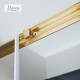 DEVON SLIDER 1+1. ΚΑΜΠΙΝΑ ΝΤΟΥΖΙΕΡΑΣ 1 ΣΤΑΘΕΡΟ ΚΑΙ 1 ΣΥΡΟΜΕΝΟ ΦΥΛΛΟ, GOLD BRUSHED PVD, 100 (97-99) CM, ΎΨΟΣ: 200 CM, SLN 100C-211