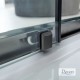 DEVON SLIDER 1+1. ΚΑΜΠΙΝΑ ΝΤΟΥΖΙΕΡΑΣ 1 ΣΤΑΘΕΡΟ ΚΑΙ 1 ΣΥΡΟΜΕΝΟ ΦΥΛΛΟ, BLACK BRUSHED PVD, 120 (117-119) CM, ΎΨΟΣ: 200 CM, SLN 120C-411