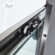 DEVON SLIDER 1+1. ΚΑΜΠΙΝΑ ΝΤΟΥΖΙΕΡΑΣ 1 ΣΤΑΘΕΡΟ ΚΑΙ 1 ΣΥΡΟΜΕΝΟ ΦΥΛΛΟ, BLACK BRUSHED PVD, 120 (117-119) CM, ΎΨΟΣ: 200 CM, SLN 120C-411