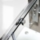 DEVON FLOW SLIDER 1+1, ΚΑΜΠΙΝΑ 1 ΣΤΑΘΕΡΟ ΚΑΙ 1 ΣΥΡΟΜΕΝΟ, CLEAN GLASS, CHROME, 110 (107-111) CM, ΎΨΟΣ: 195 CM, SLT 110C-100