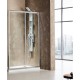 DEVON FLOW SLIDER 1+1, ΚΑΜΠΙΝΑ 1 ΣΤΑΘΕΡΟ ΚΑΙ 1 ΣΥΡΟΜΕΝΟ, CLEAN GLASS, CHROME, 110 (107-111) CM, ΎΨΟΣ: 195 CM, SLT 110C-100