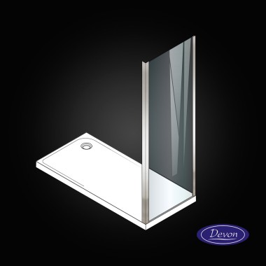 DEVON NOXX SIDE PANEL, 80 (77-79) CM, ΎΨΟΣ: 200 CM, BLACK BRUSHED PVD, SPN 80C-111