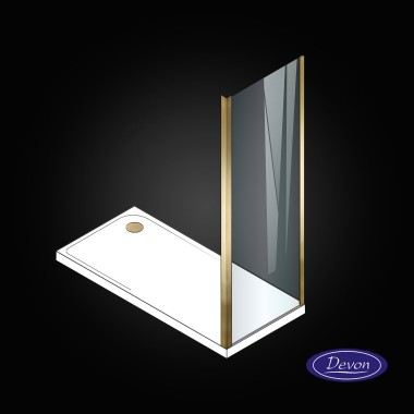 DEVON NOXX SIDE PANEL, 80 (77-79) CM, ΎΨΟΣ: 200 CM, GOLD BRUSHED PVD, SPN 80C-211