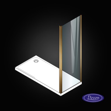 DEVON NOXX SIDE PANEL, BRONZE BRUSHED PVD,  80 (77-79) CM, ΎΨΟΣ: 200 CM, SPN 80C-221