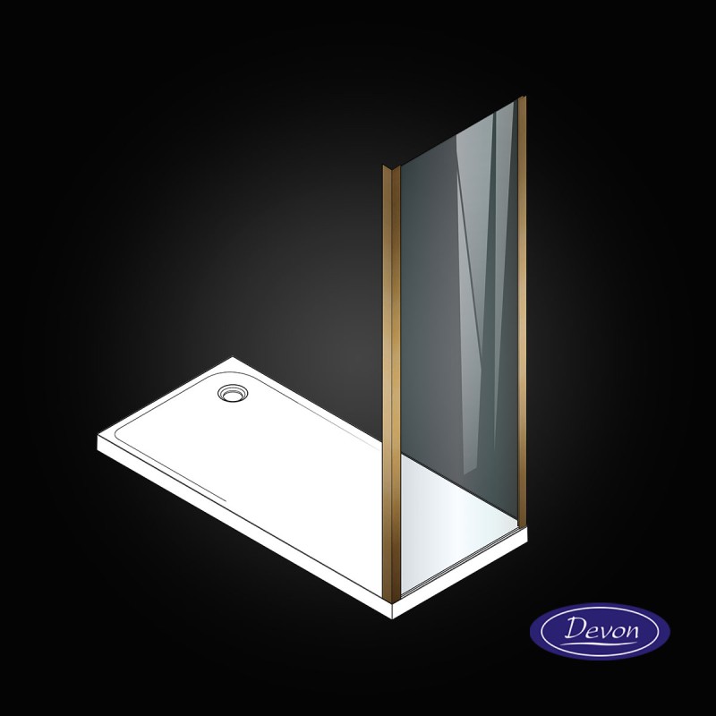 DEVON NOXX SIDE PANEL, BRONZE BRUSHED PVD,  80 (77-79) CM, ΎΨΟΣ: 200 CM, SPN 80C-221
