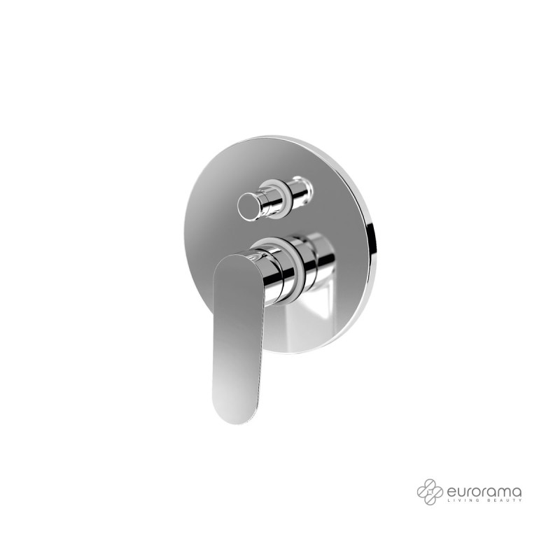 Eurorama, Μίκτης Εντοιχισμού 2 Εξόδων με Εκτροπέα, Chrome, 174030-100