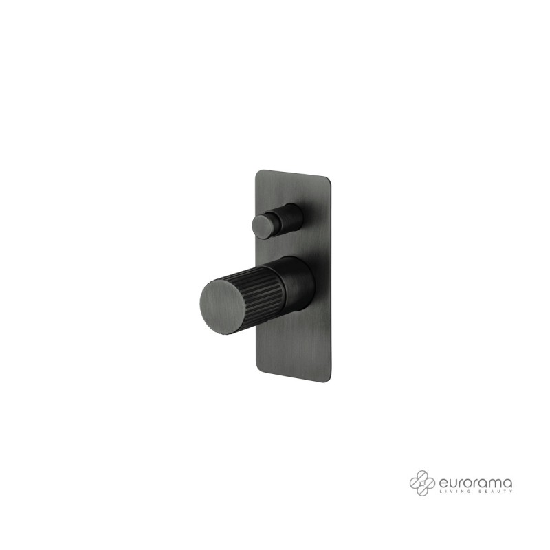 EURORAMA OSO ΜΙΚΤΗΣ ΕΝΤΟΙΧΙΣΜΟΥ 2 ΕΞΟΔΩΝ, BLACK BRUSHED, 178030SL-410