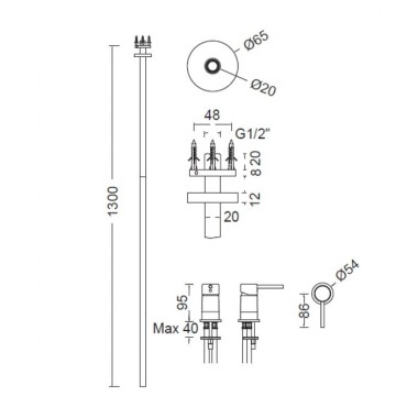 EURORAMA ΡΟΥΞΟΥΝΙ ΝΙΠΤΗΡΟΣ ΟΡΟΦΗΣ, INOX FINISH, R6826-110 + R5309-110